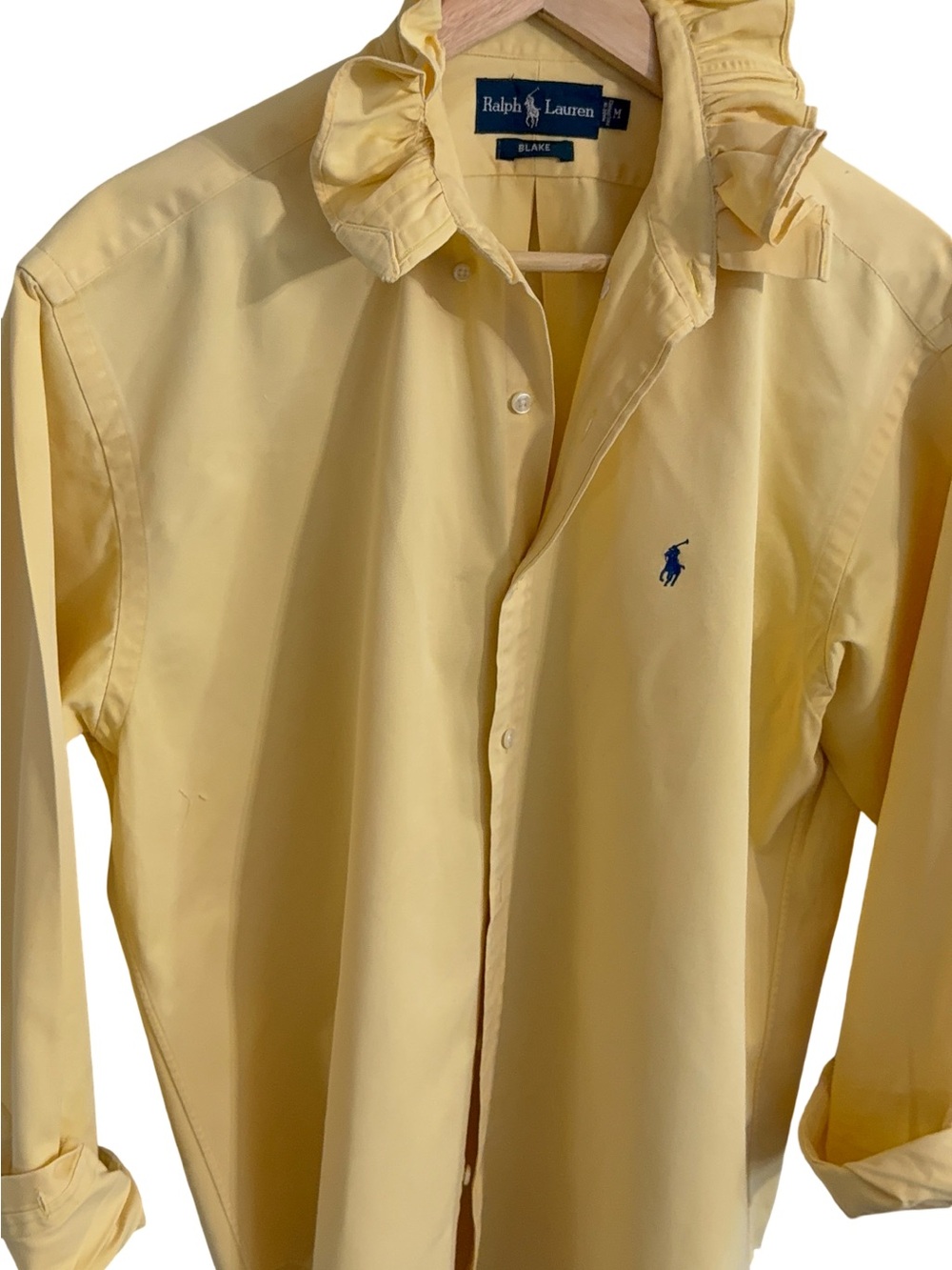 Ralph Lauren Blake Button-Up Shirt in Soft Yellow